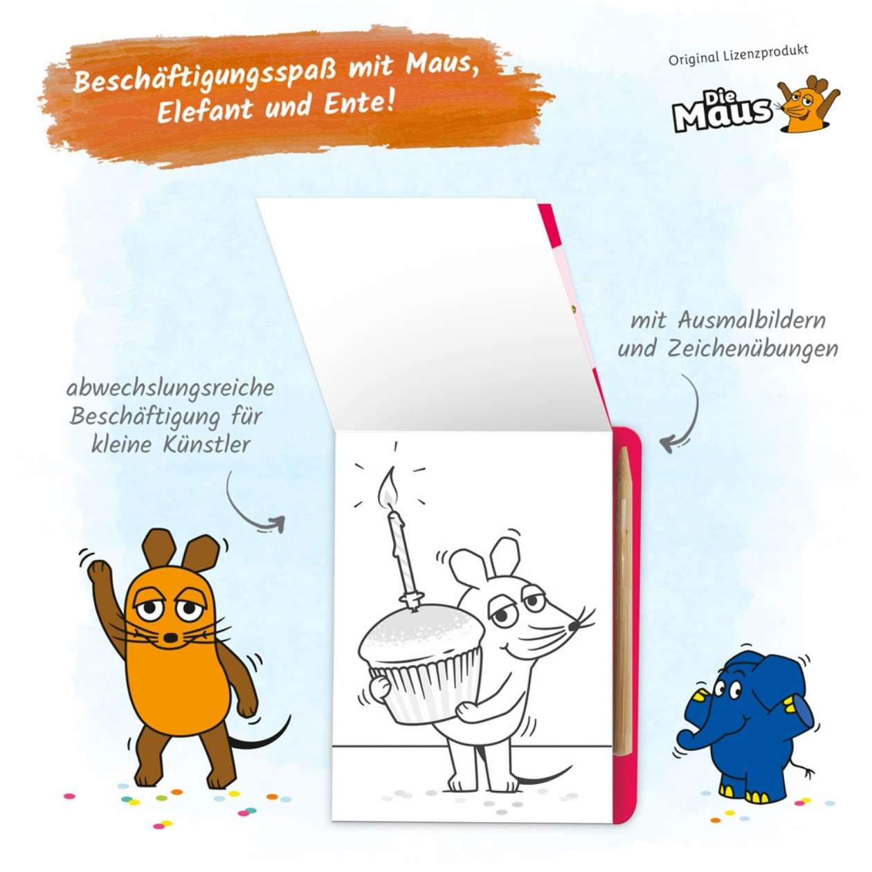 DIE MAUS Mini-Kratzblock: Partyzeit