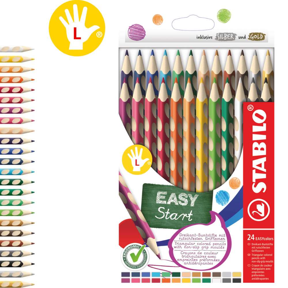 Stabilo Buntstifte Linkshänder, 24er Pack