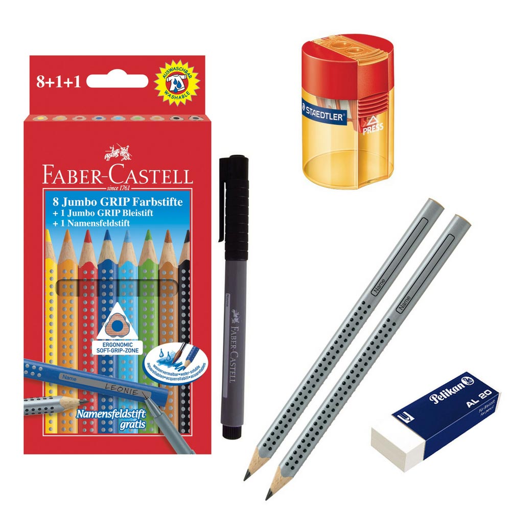 Schreibset Einschulung: Schreiblernstifte, dicke Buntstifte und mehr