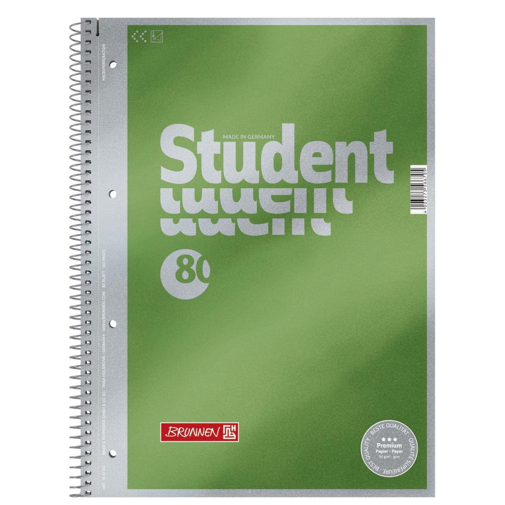 Collegeblock blanko A4, Lineatur 20, Brunnen