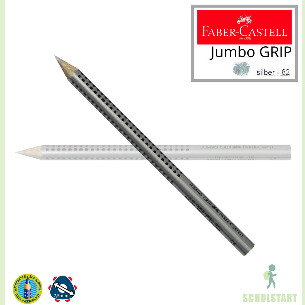 Buntstift silber, Faber-Castell Jumbo Grip