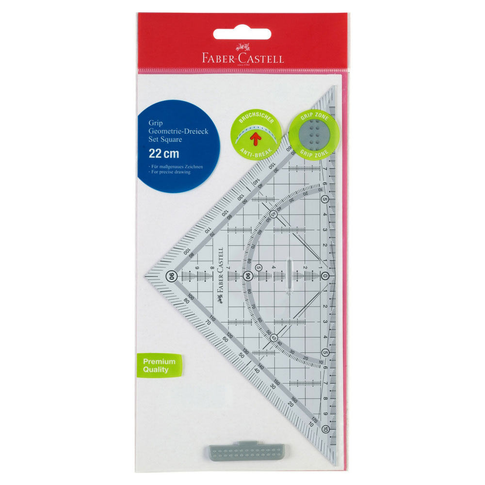 Grip Geometriedreieck groß, Faber-Castell, 22 cm