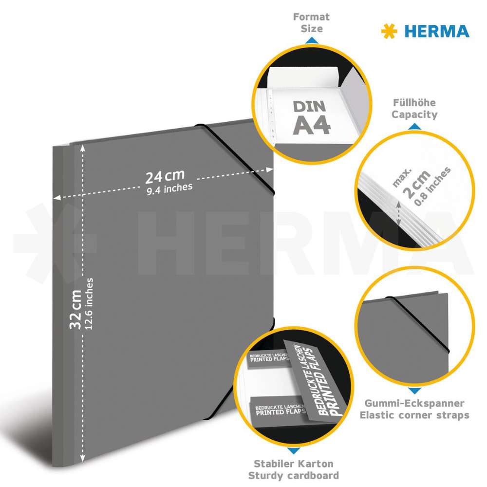 Eckspannermappe A4 Dragon, Herma