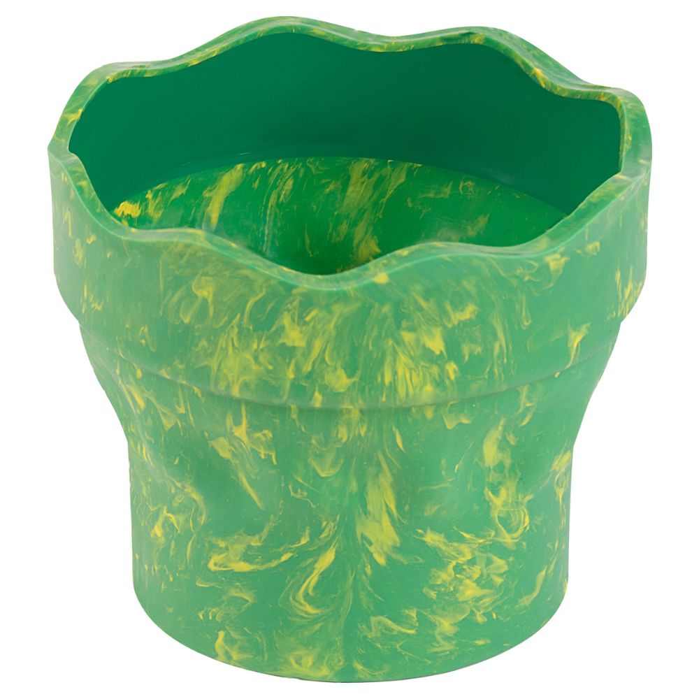 Faber-Castell Wasserbecher Clic&Go, Grün Marble