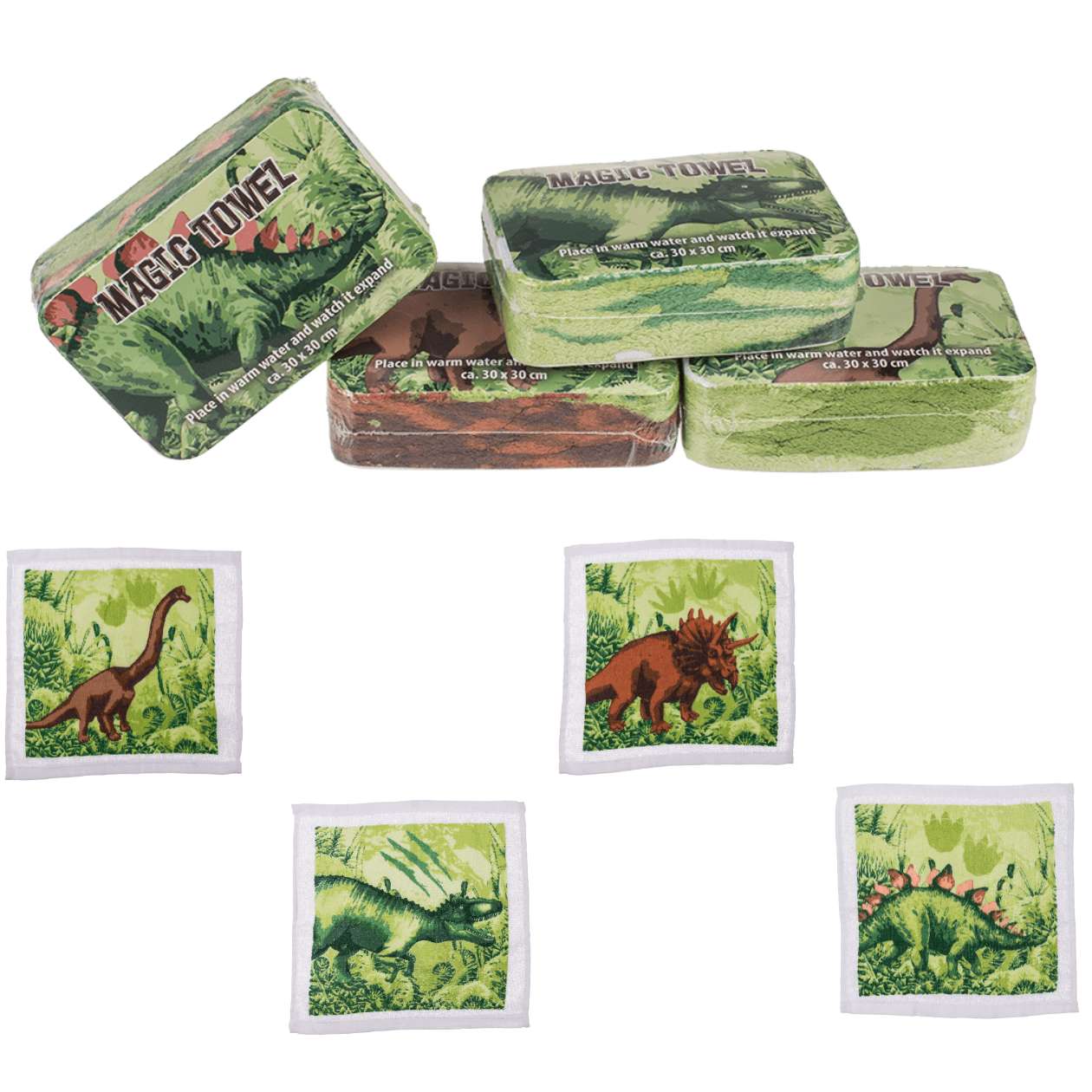 Dinosaurier Magisches Handtuch, sortiert