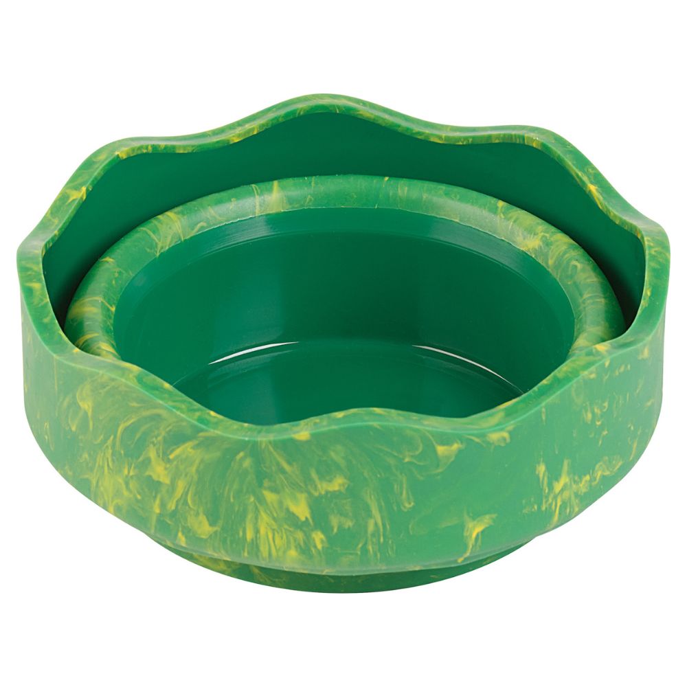 Faber-Castell Wasserbecher Clic&Go, Grün Marble