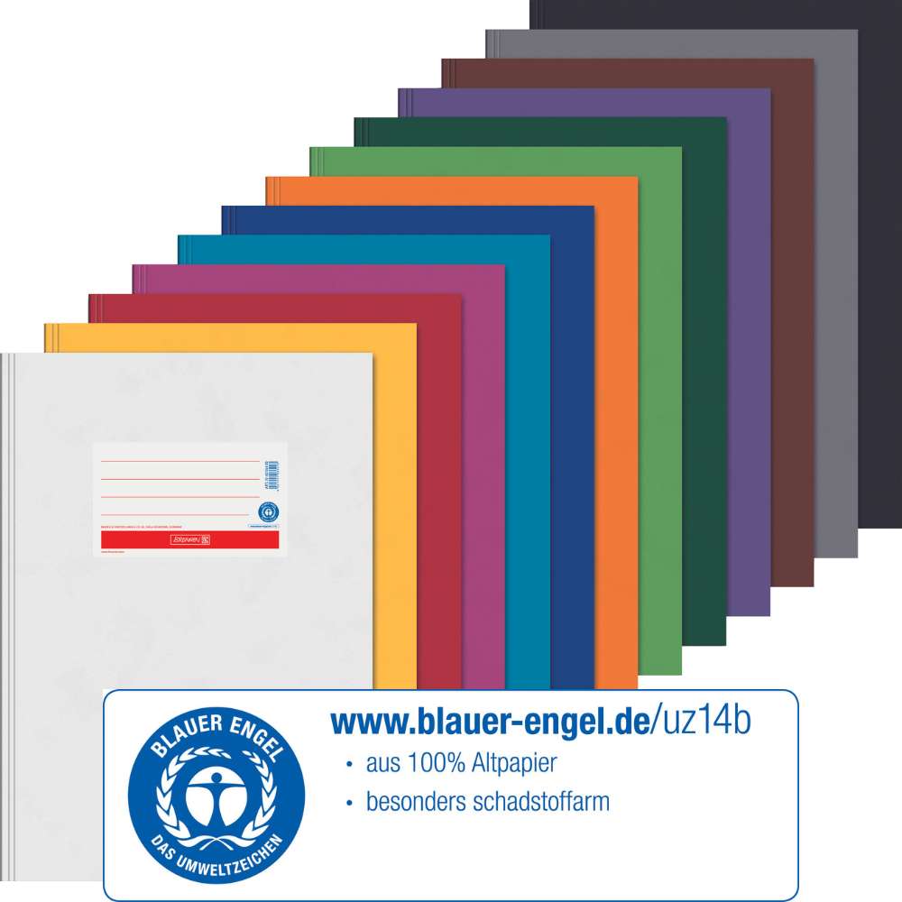 Karton Hefthülle Blauer Engel A4, Brunnen, braun