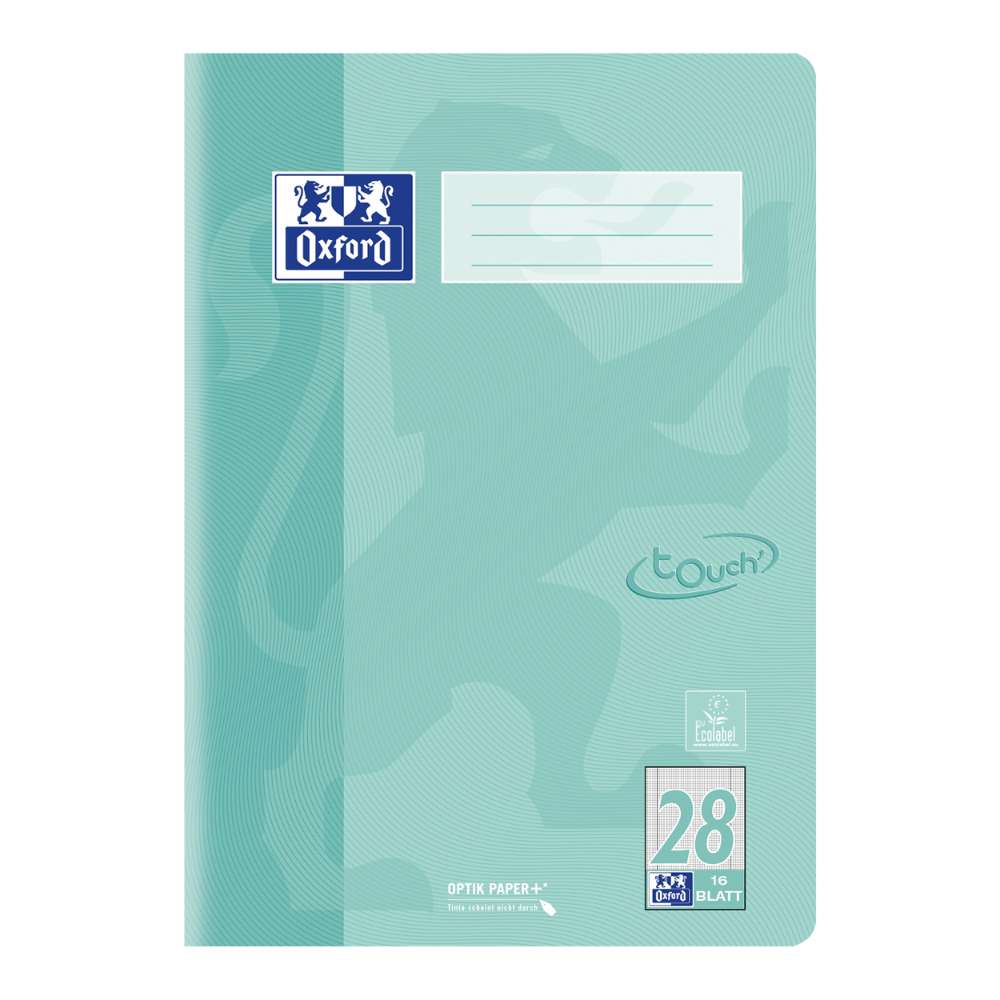 Oxford Touch Heft Lineatur 28, Pastell Grün