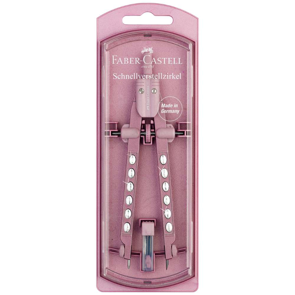 Schulzirkel Sparkle Faber-Castell, Factory, rose metallic