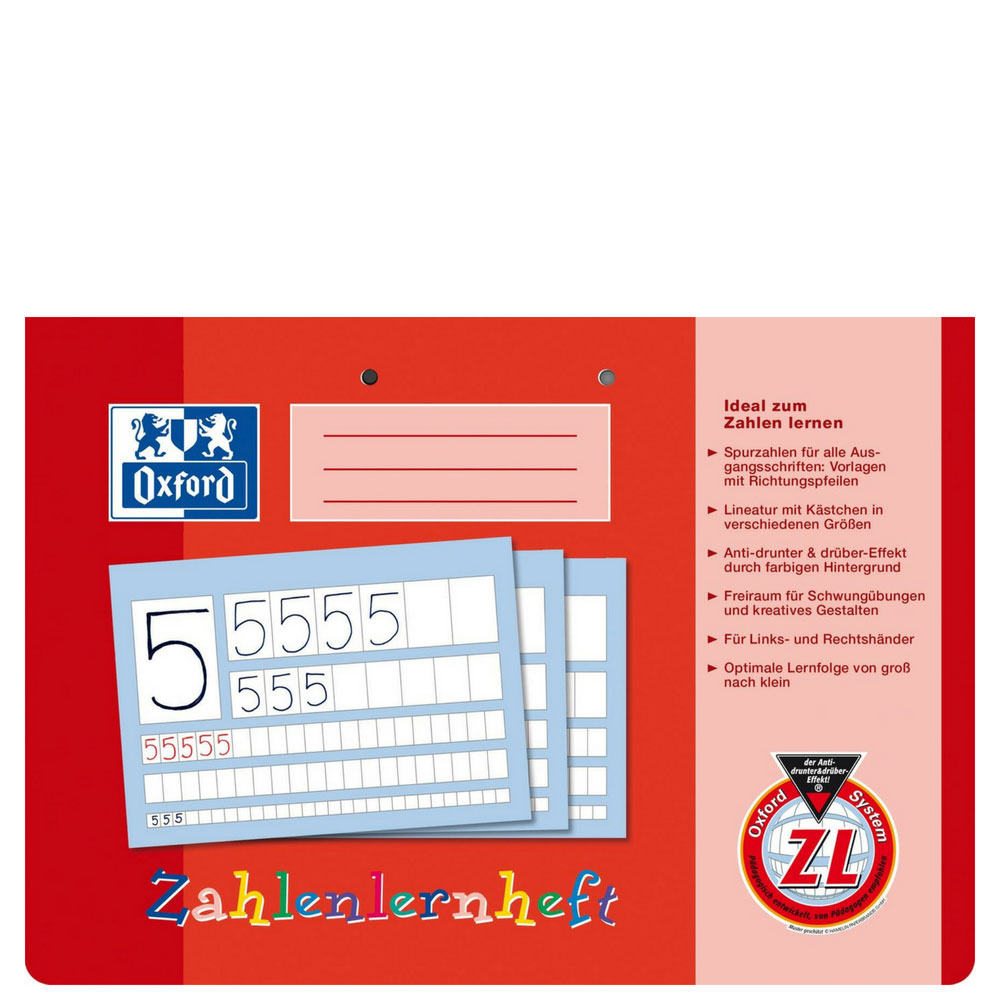 Zahlenlernheft ZL von Oxford, A4 Querformat