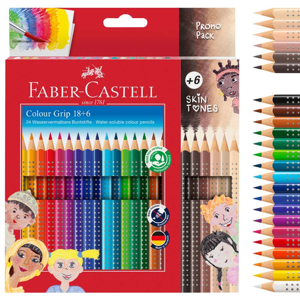 Faber-Castell Colour Grip Skin Tones 18+6