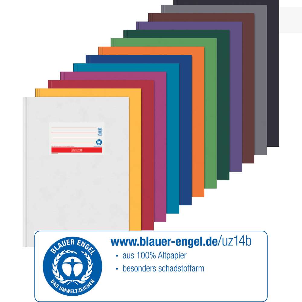 Karton Hefthülle Blauer Engel A5, Brunnen, braun