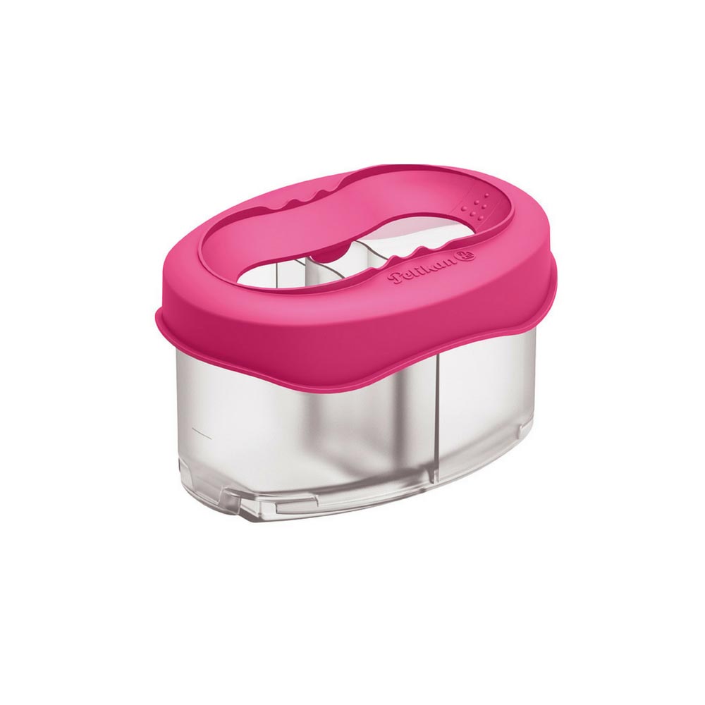 Wasserbecher Pelikan mit zwei Kammern, magenta