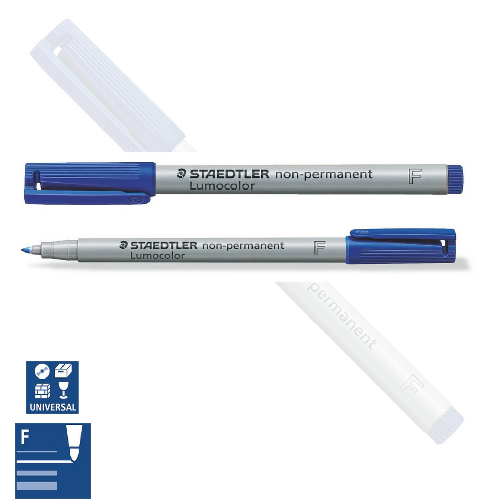 Folienstift wasserlöslich, fein, von Staedtler, blau
