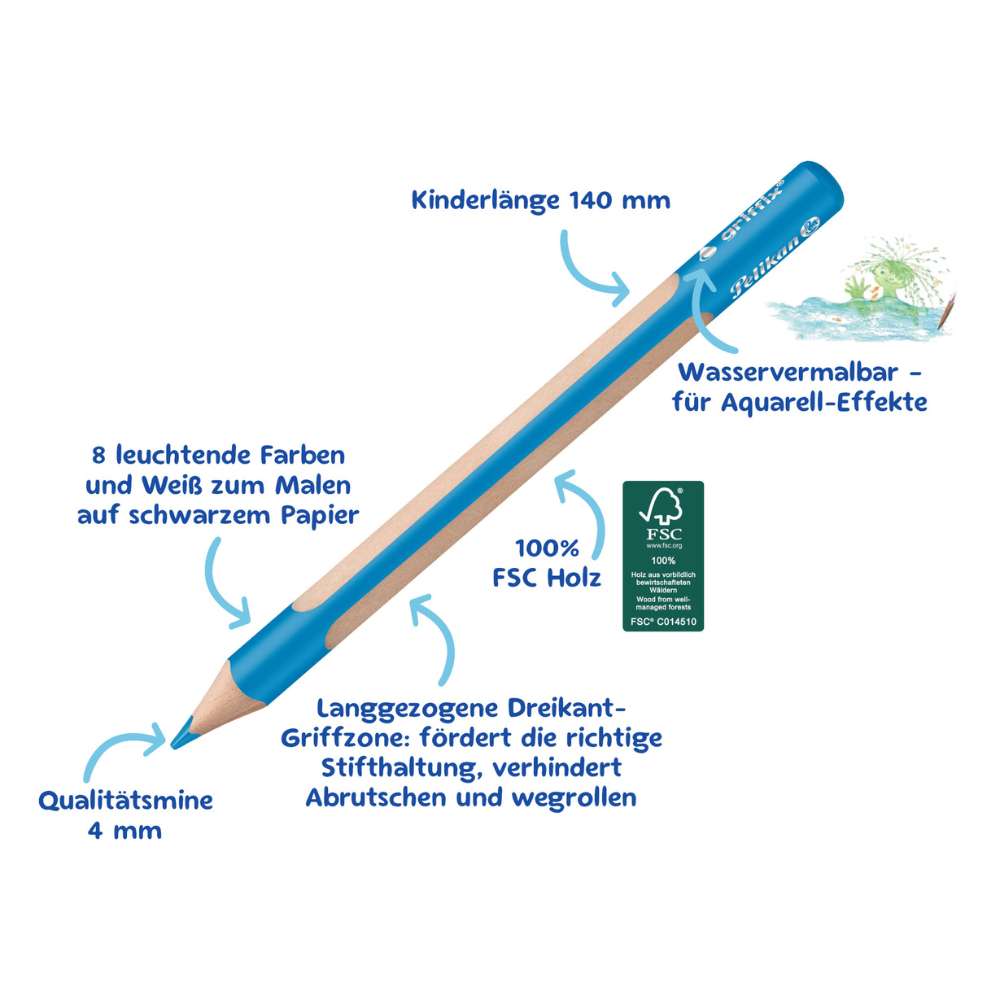 griffix Buntstifte 12er Packung, Pelikan