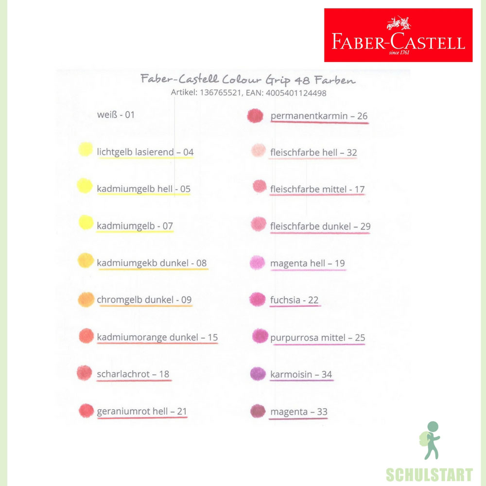 Faber-Castell Colour Grip Buntstifte, 48er Pack