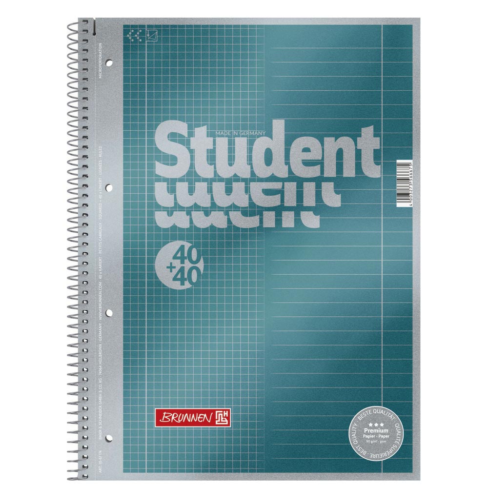 Collegeblock Duo A4, Lineatur 27 + 28, Brunnen