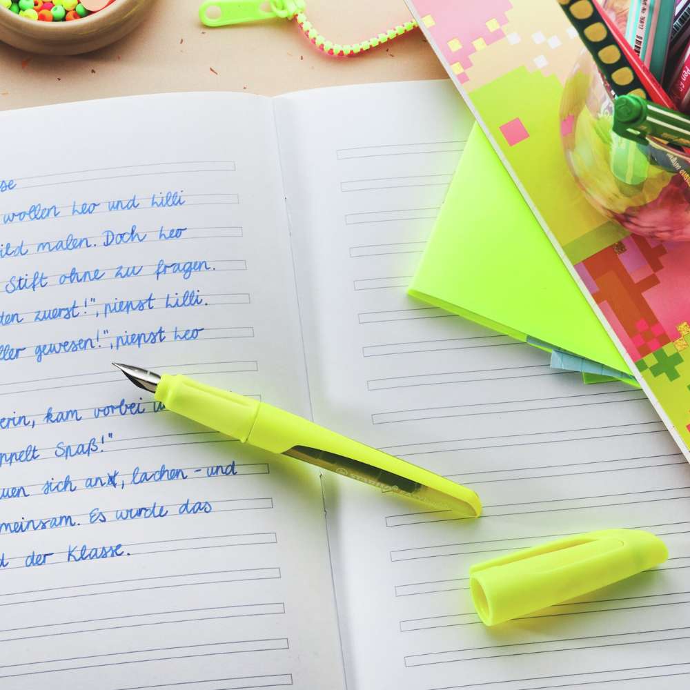 Stabilo EASYbuddy Linkshänder Schulfüller, Neongelb