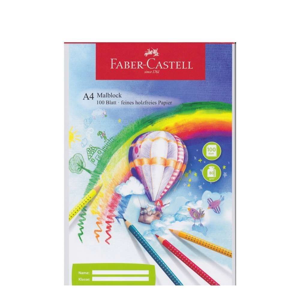 Faber-Castell-Malset XL inklusive Grip-Schere und Blöcke, rot