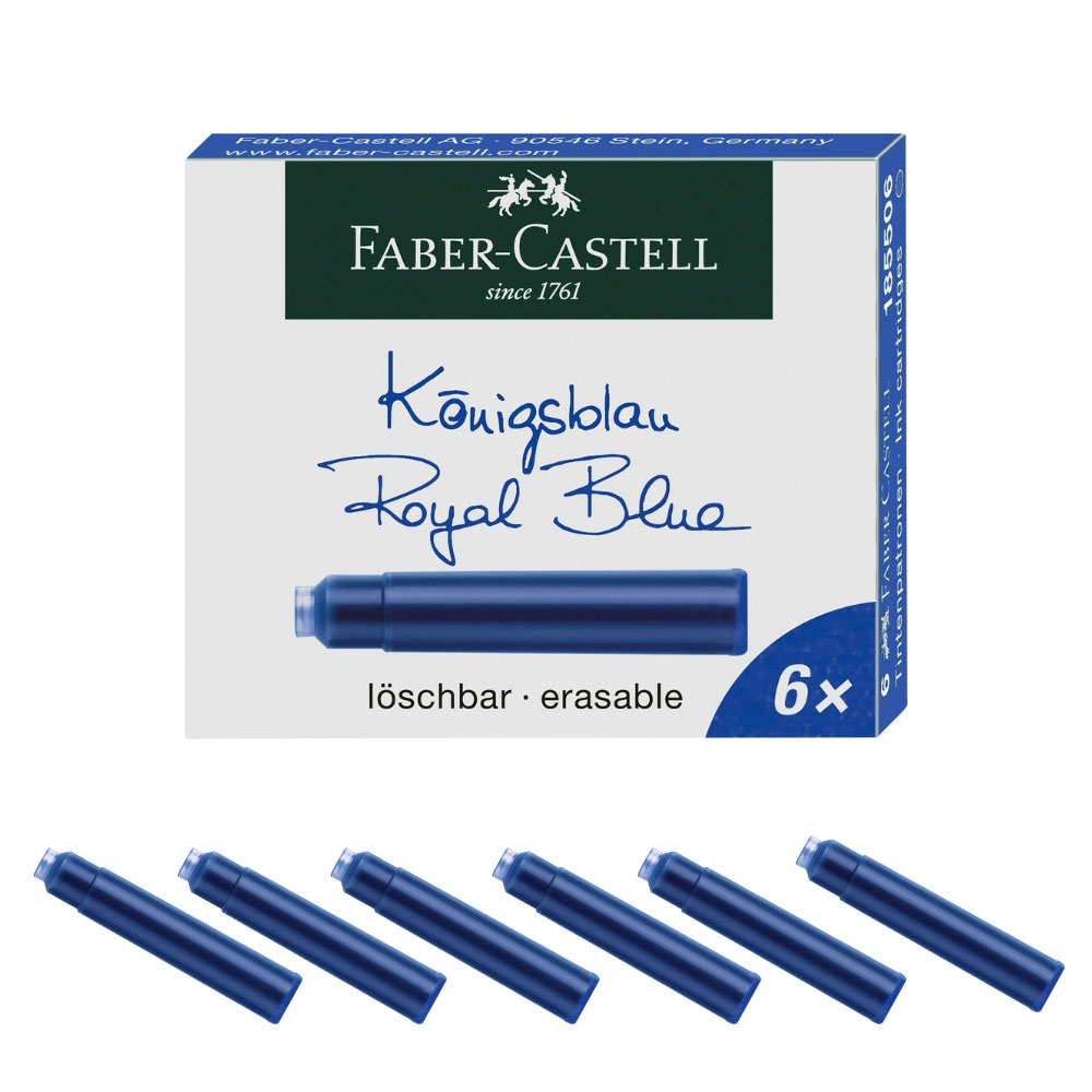 Faber-Castell Tintenpatronen königsblau, 6er Pack