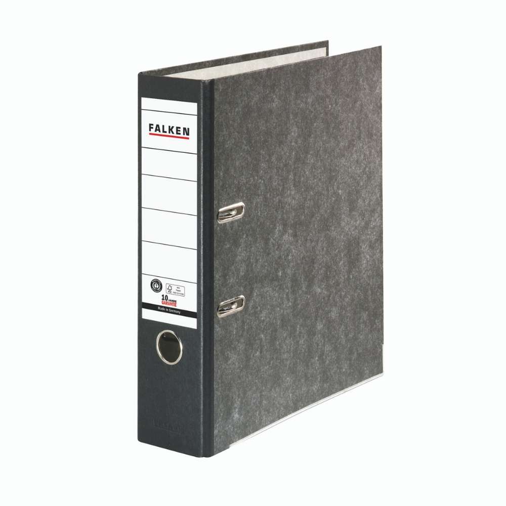 Falken Ordner Recycling, Wolkenmarmor schwarz