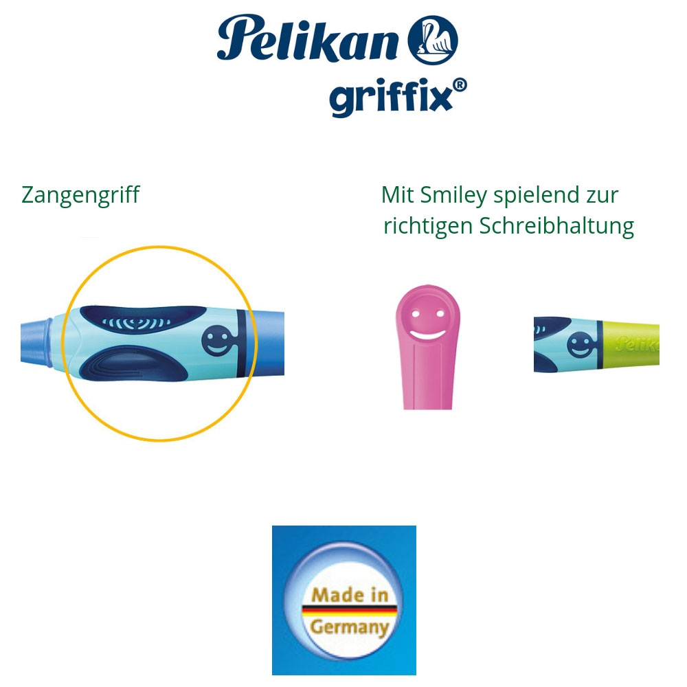 Pelikan griffix Füller für Linkshänder, neonfreshblue