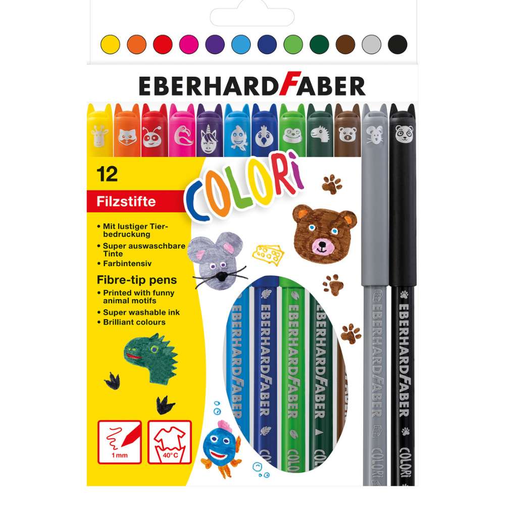 Eberhard Faber Filzstifte Animal, 12er-Pack