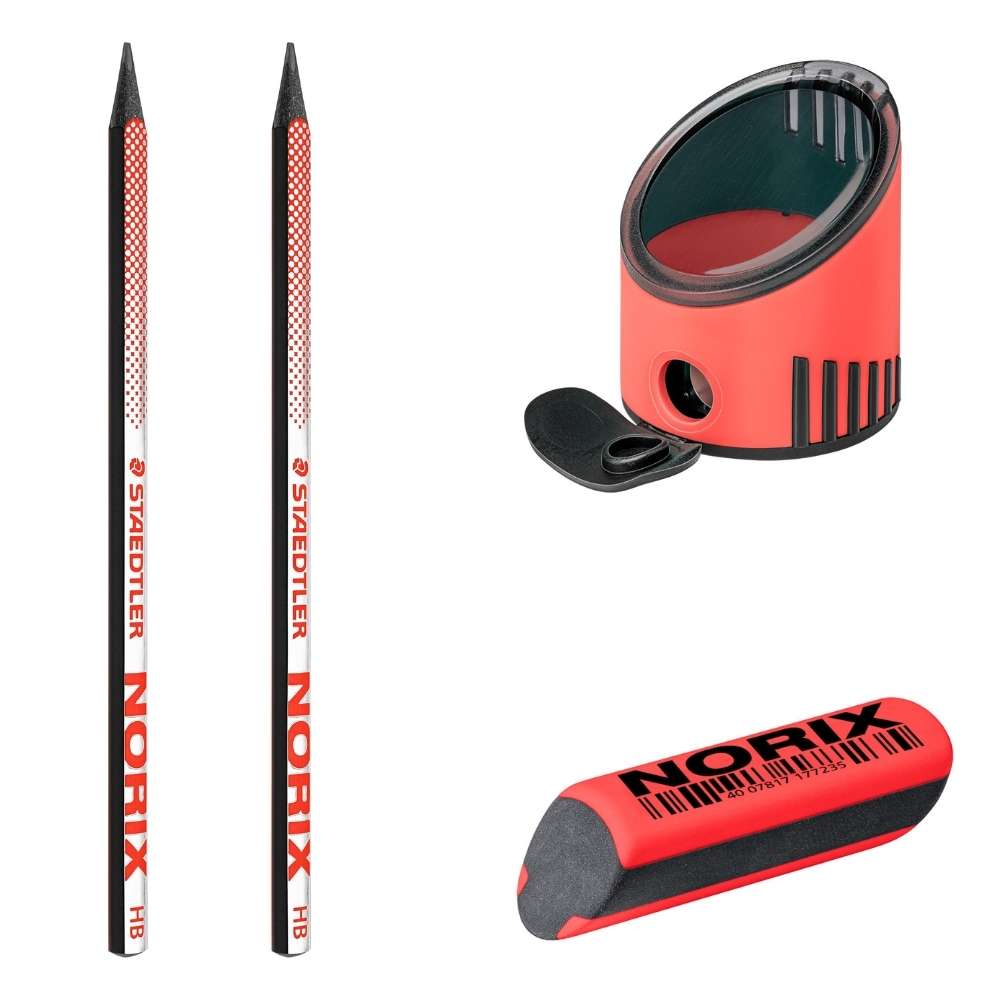 Schreibset Norix HB Staedtler, rot
