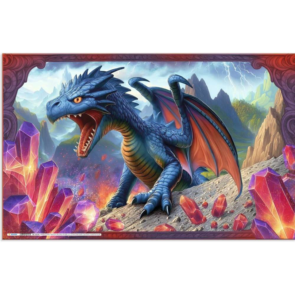 Schreibtischunterlage Drache 55 x 35 cm. Herma