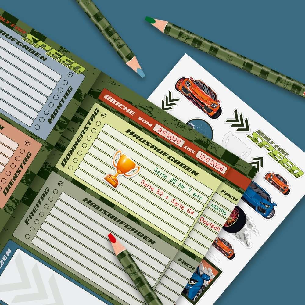 Brunnen Hausaufgabenheft, Fast Wheels