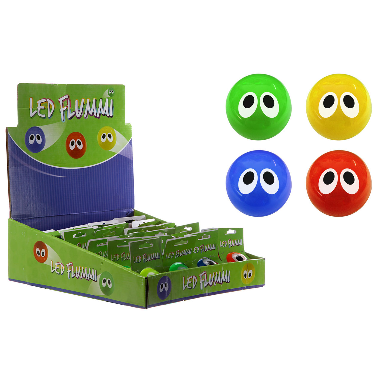 LED Flummi Augen, sortiert