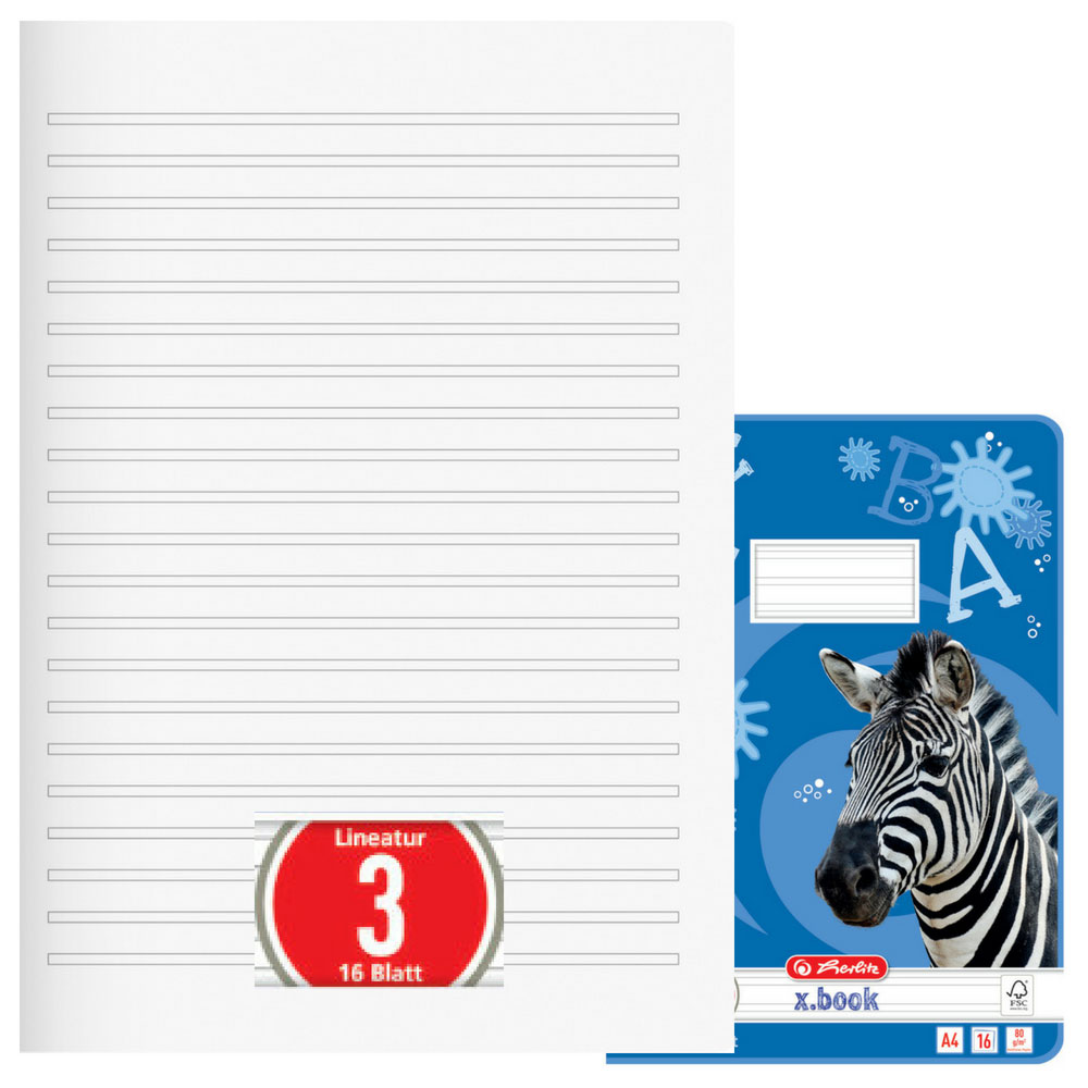 Herlitz Heft A4, Lineatur 3