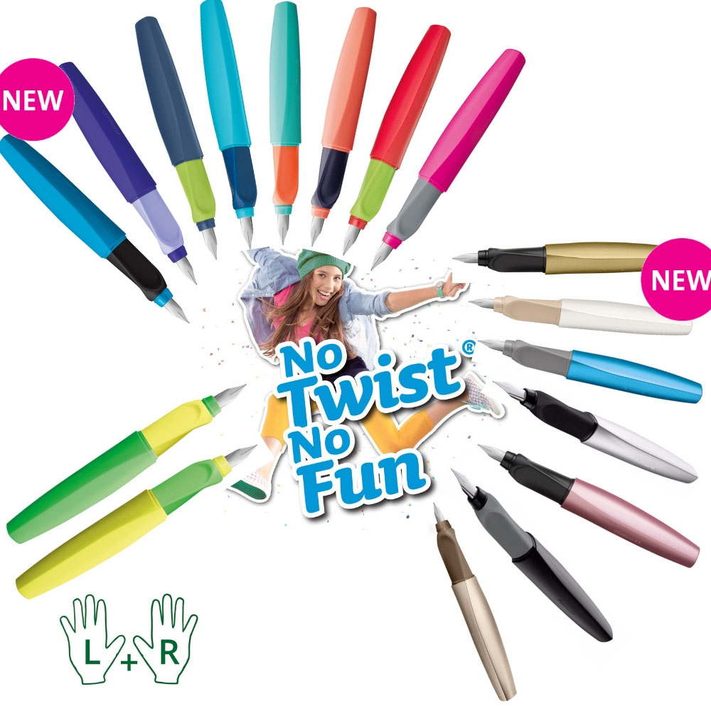 Pelikan Twist Füller M-Mine, blau metallic/grau (frosted blue)