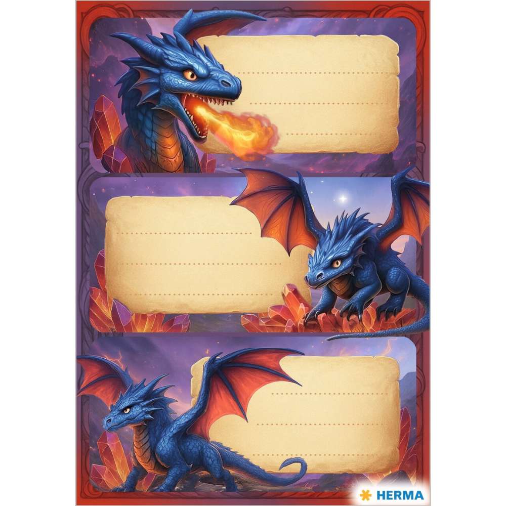 Etiketten für Schulsachen, Herma, Dragon