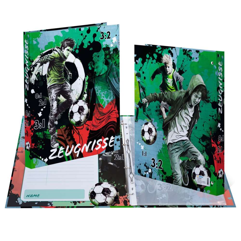 Zeugnisringbuch Street Soccer, Herma