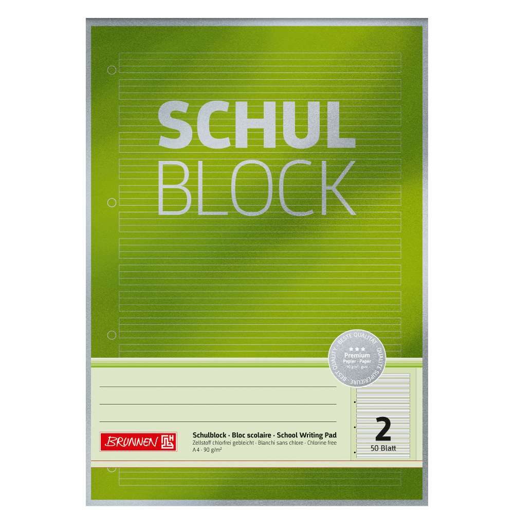 Brunnen Premium Block A4, Lineatur 2