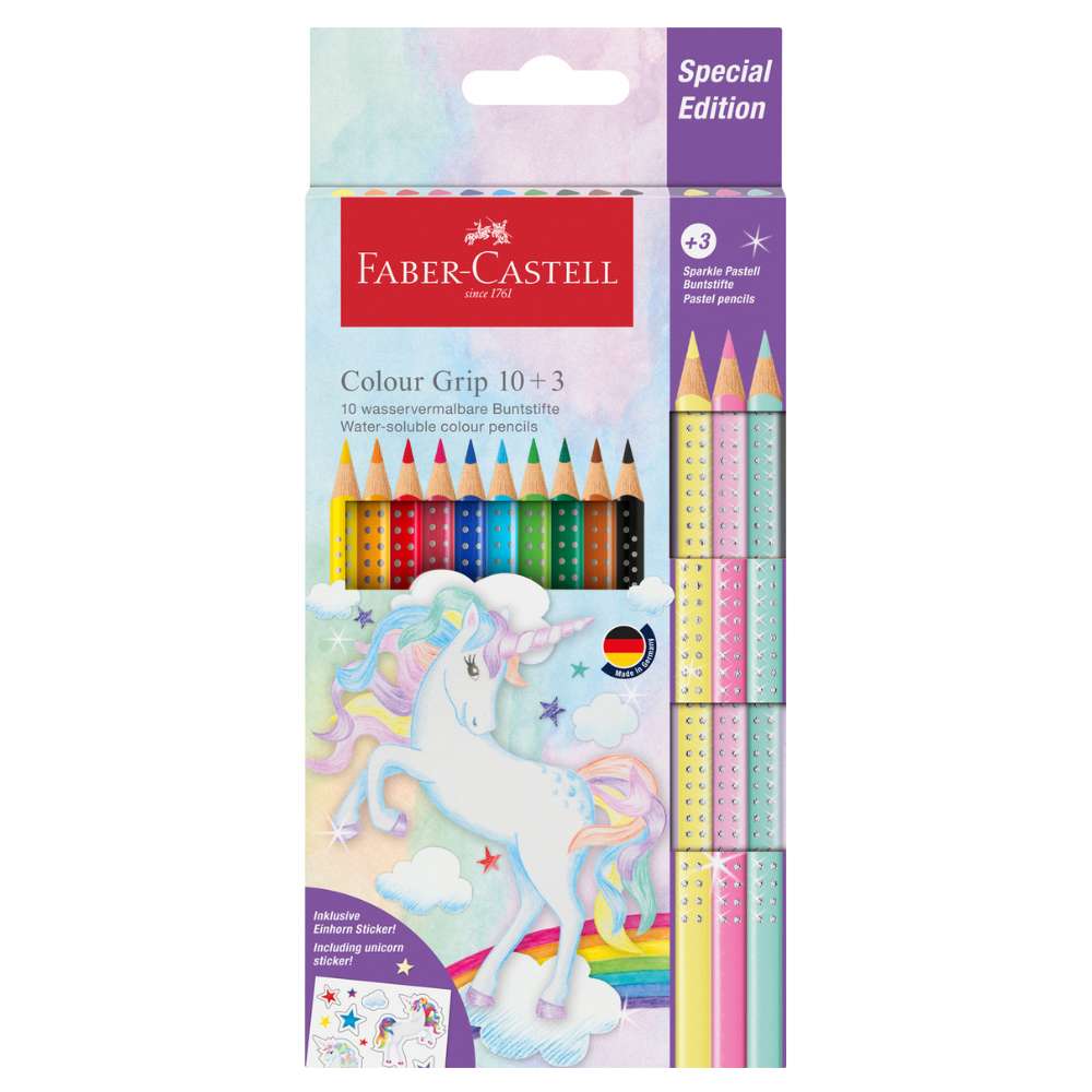 Faber-Castell Colour Grip Einhorn 10+3 Sparkle