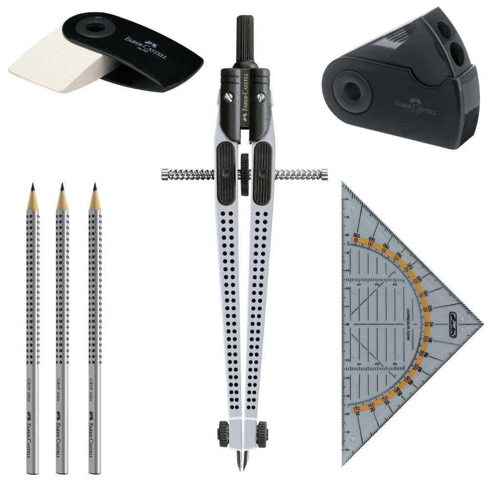 Zirkelset M silber/schwarz