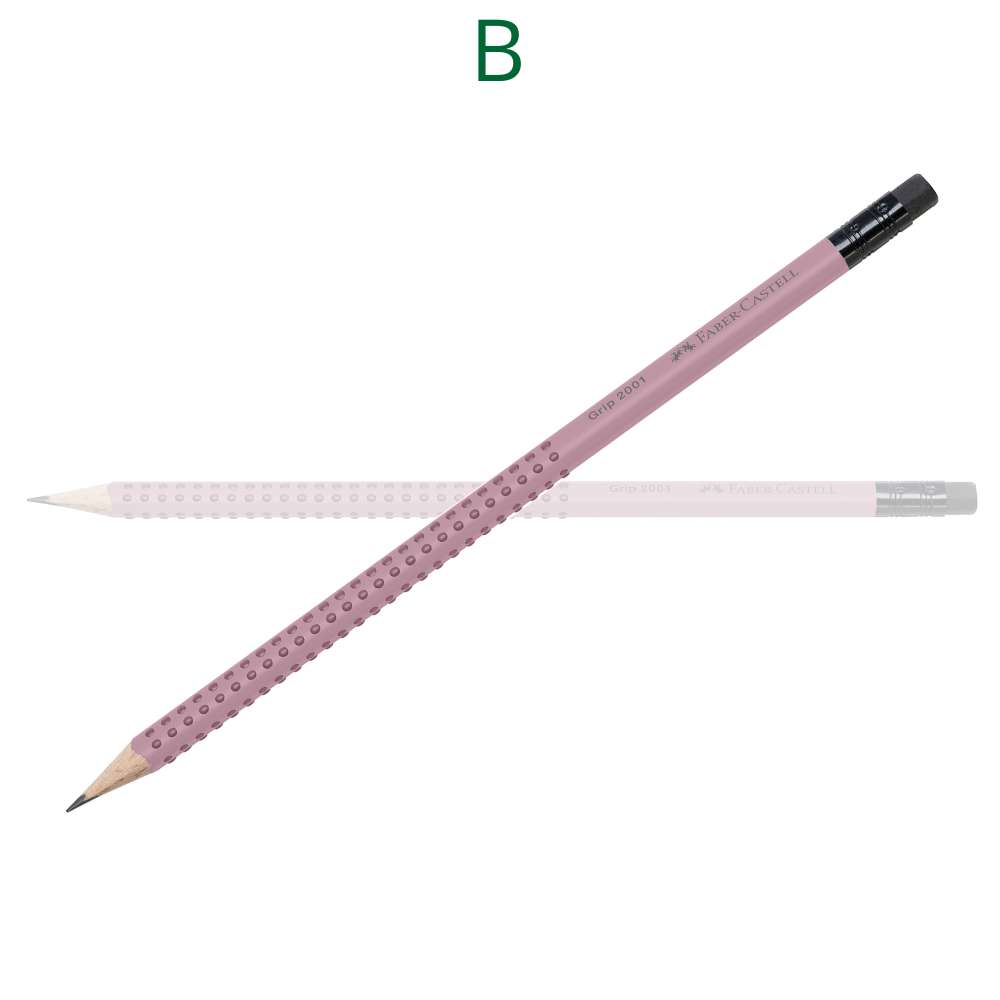 Bleistift Grip B mit Radierkappe, rose shadows