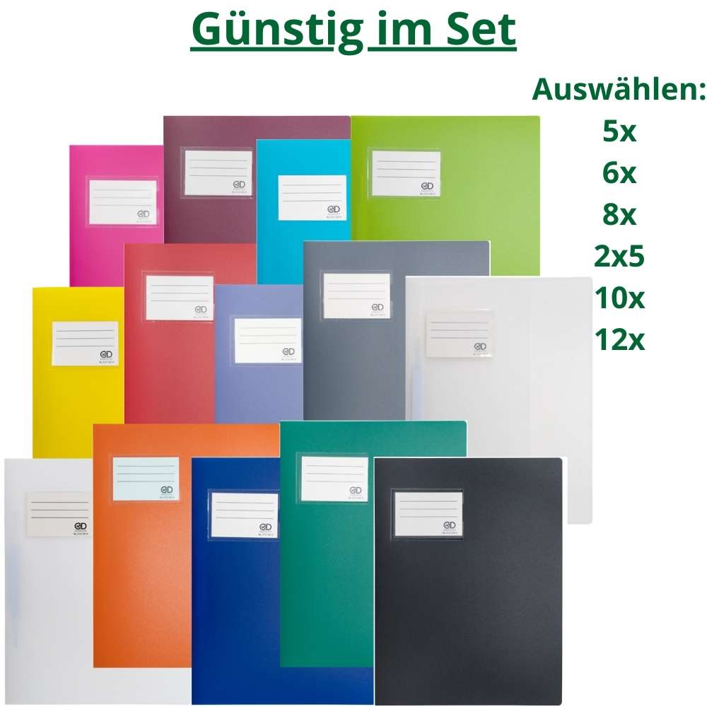 Fester Plastik Schnellhefter im Set