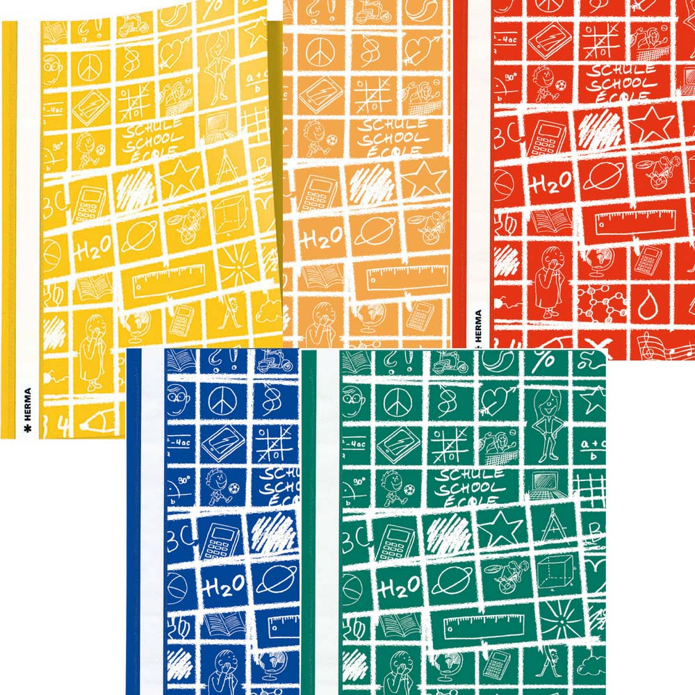 Schoolydoo Schnellhefter 5 Farben: gelb, orange, rot, blau, grün - Herma