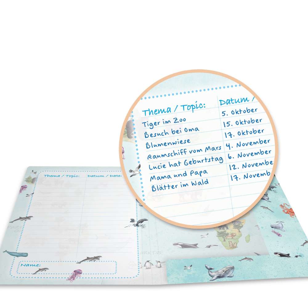 Sammelmappe Weltkarte A4 aus Karton, Herma