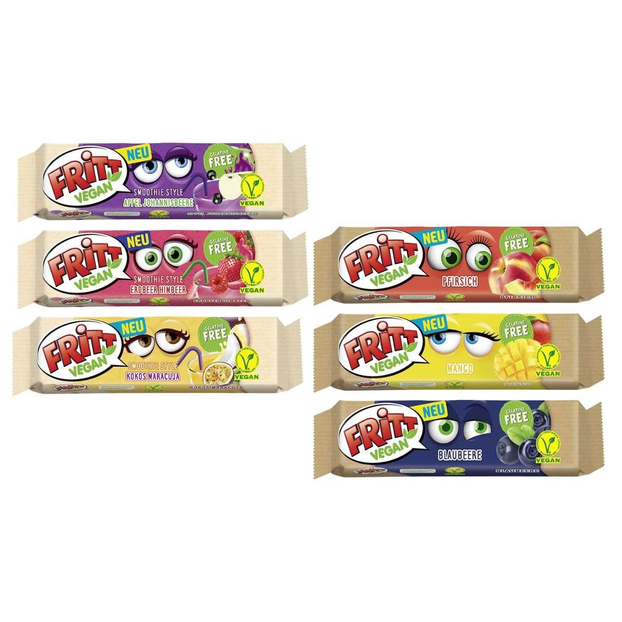 Fritt Vegan Kaustreifen, Pfirsich