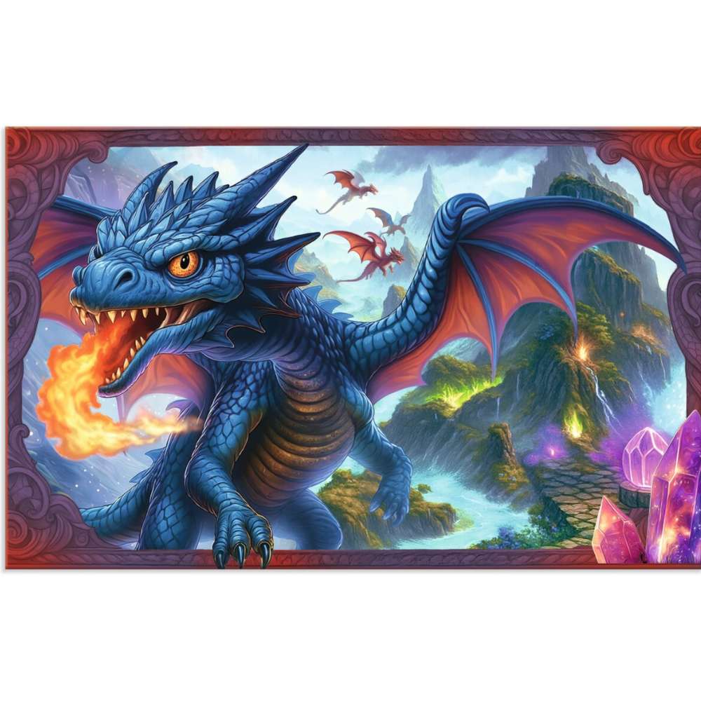 Schreibtischunterlage Drache 55 x 35 cm. Herma