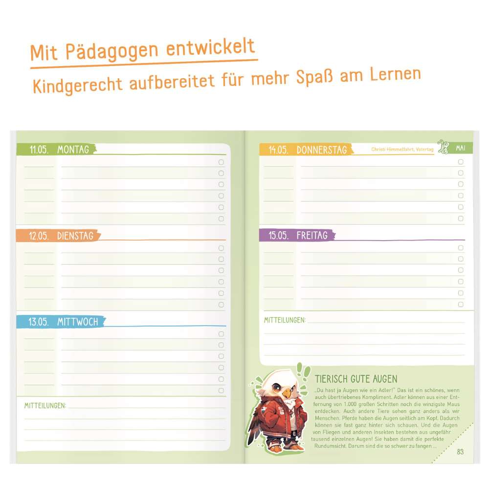 Häfft Grundschul-Aufgabenheft A5, mit Datum 2025/2026, Rasselbande