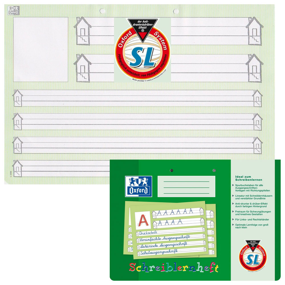 Oxford Schreiblernheft SL, A4 Querformat