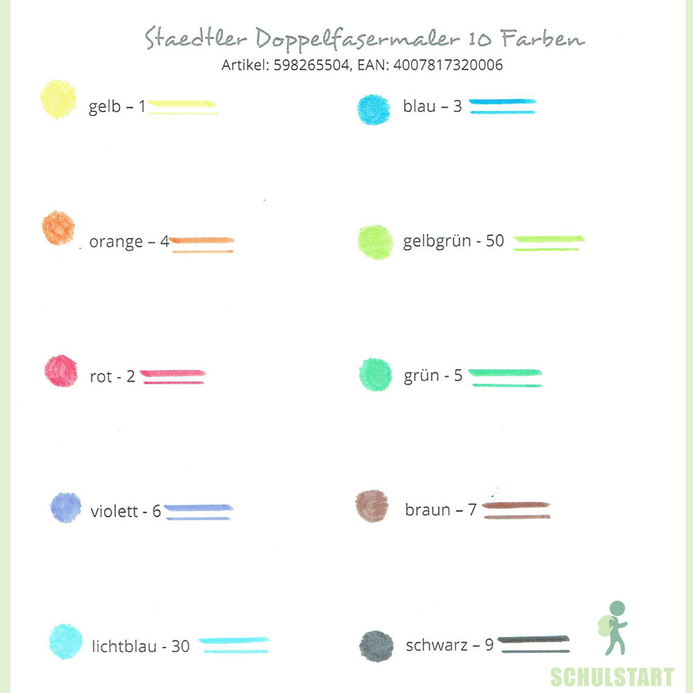 Filzstifte dick & dünn Staedtler Noris Club, 10 Farben