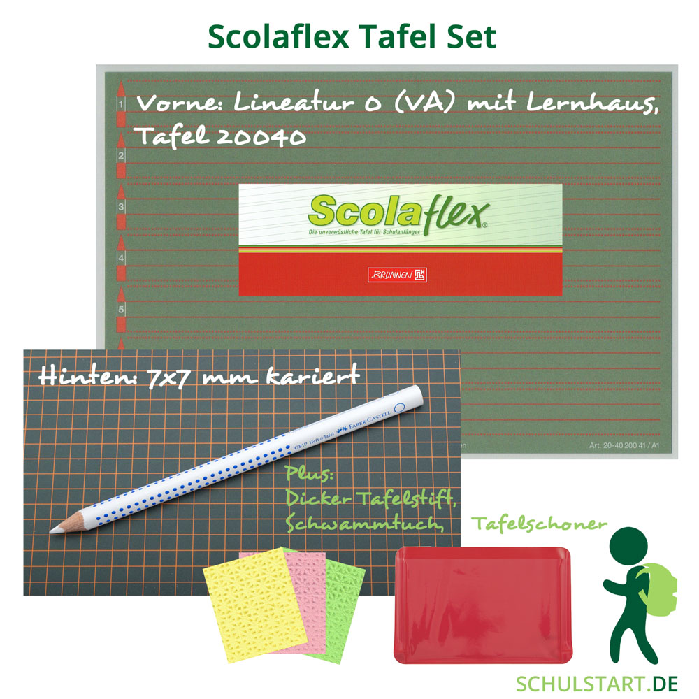 Scolaflex Tafel Set: Tafel mit Lernhaus, Tafelstift und mehr