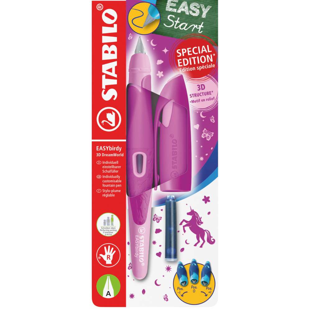 Stabilo EASYbirdy, Rechtshänder, 3D Dreamworld, Einhorn