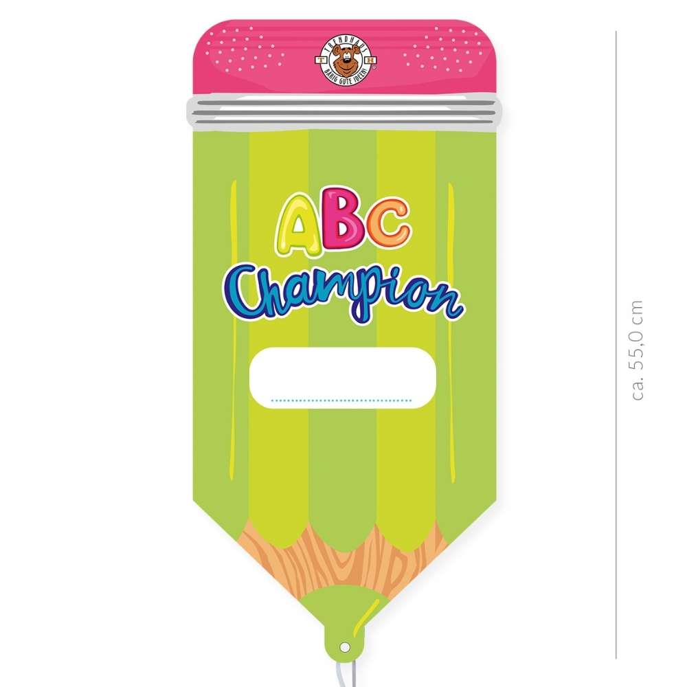 Folienballon Einschulung ABC Champions, sortiert